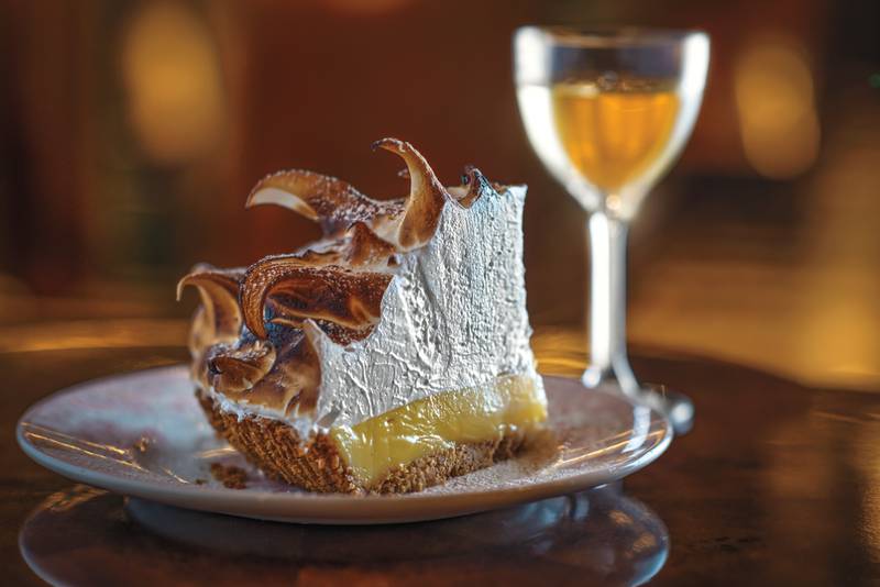 Lemon meringue pie at Bavette's Steakhouse & Bar