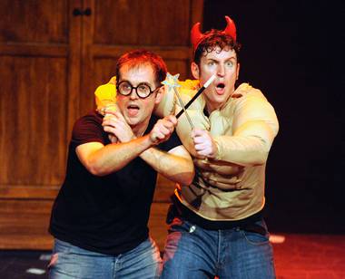 The performers in ‘Potted Potter’ give fans a small taste of their hit show.