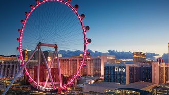 The High Roller at The Linq Promenade stands more than 550 feet!