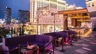 The Caesars Palace hot spot opens its terrace for evening revelry.