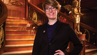 The artifact specialist at ‘Titanic: The Artifact Exhibition’ is living her dream.