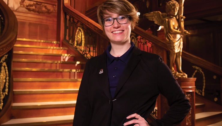 The artifact specialist at ‘Titanic: The Artifact Exhibition’ is living her dream.