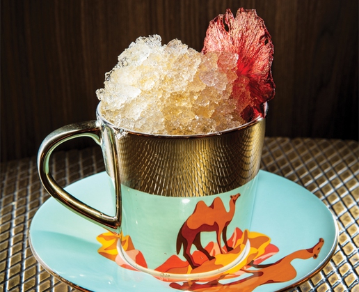 The Caravan of One cocktail at The Tangier at Sahara Las Vegas.