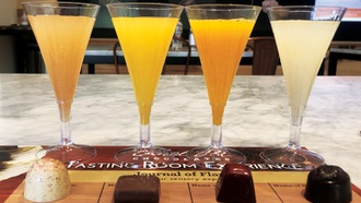 The venue offers chocolate and mimosa pairings throughout April.