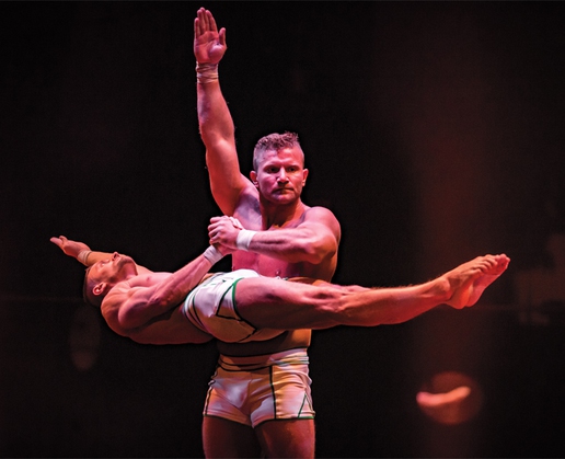 Duo Vector, one of the original acts in Absinthe at Caesars Palace, is one of the reasons for the show’s enormous success in Las Vegas.