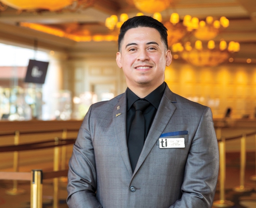 Edgar Palma, assistant hotel manager at Treasure Island in Las Vegas
