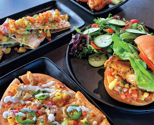 A selection of menu items at The Island at Ellis at Ellis Island Casino, Hotel and Brewery in Las Vegas
