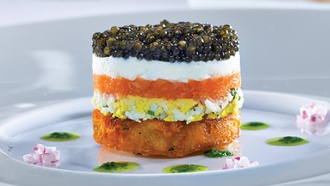 In addition to great decor and cocktails, the Bellagio restaurant offers two great seven-course tasting ...