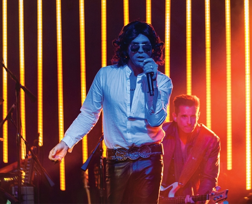 Tony Rand performs as Jim Morrison in ‘27—A Musical Adventure’ at Virgin Hotels Las Vegas