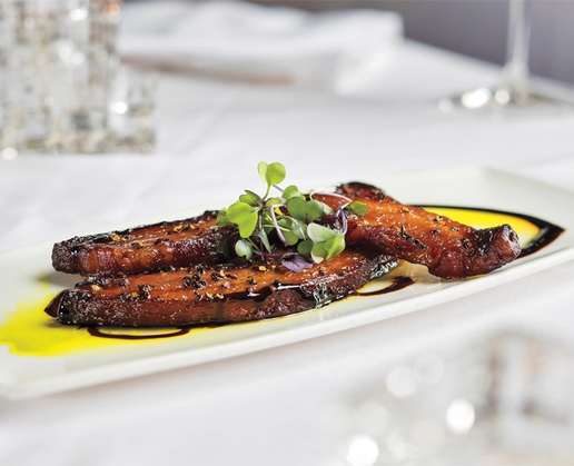 Roasted bacon at Vic & Anthony’s Steakhouse at Golden Nugget in Las Vegas