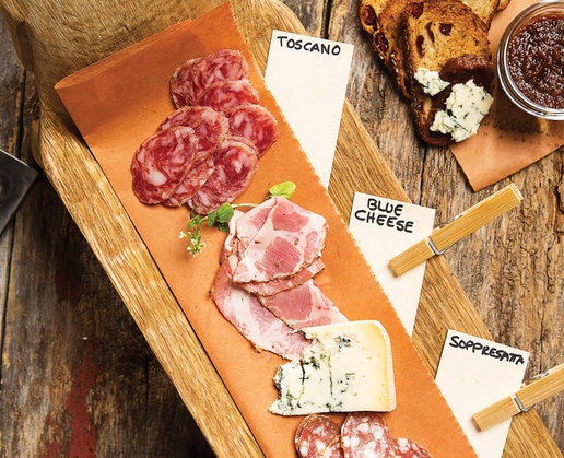 A charcuterie board at Hearthstone at Red Rock Casino in Las Vegas
