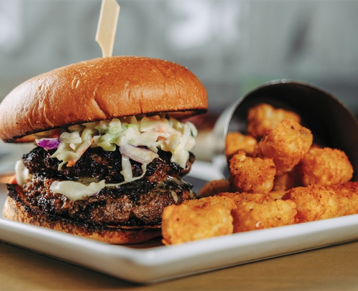 The jerk turkey burger at Carson Kitchen in Downtown Las Vegas
