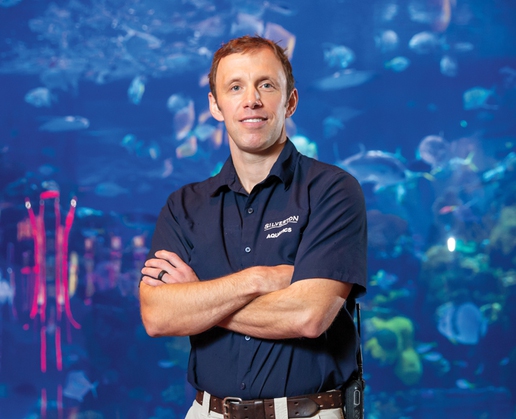 Ryan Ross is the aquarium curator at Silverton in Las Vegas