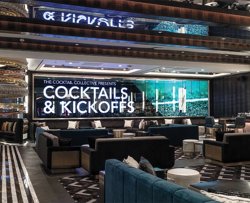 Enjoy a great signature cocktail while viewing the game on a huge screen at Electra Cocktail Club at The Palazzo in Las Vegas