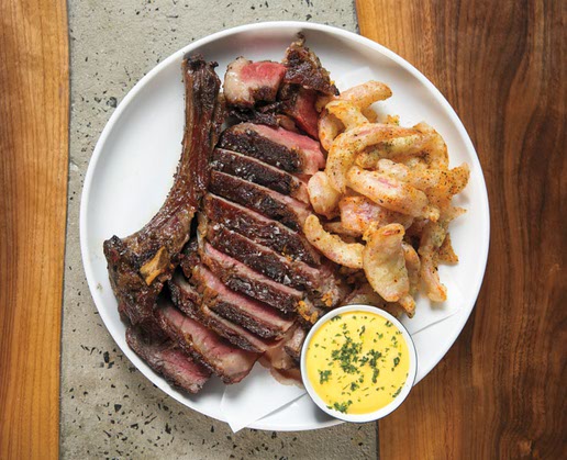 The luscious ribeye at Majordomo Meat & Fish in The Palazzo
