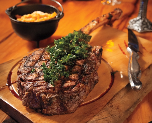The 32-ounce tomahawk at Primal Steakhouse at Boulevard Mall in Las Vegas
