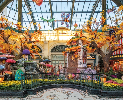 ‘Deeper Into the Woods,’ the autumn-themed display at The Bellagio Conservatory and Botanical Gardens in Las Vegas