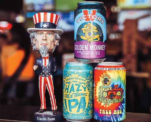 ameriCAN in the Linq Promenade in Las Vegas features plenty of local beers
