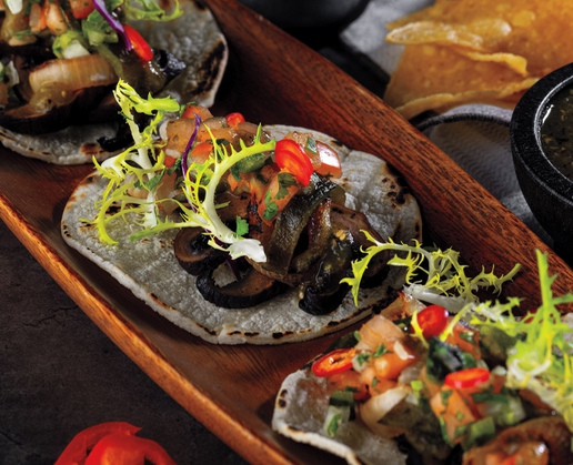 Portobello & rajas at Casa Calavera at Virgin Hotels Las Vegas
