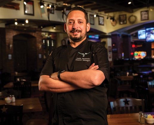 Justin Mouzoon is general manager of both Claim Jumper and Saltgrass Steak House at Golden Nugget in Las Vegas