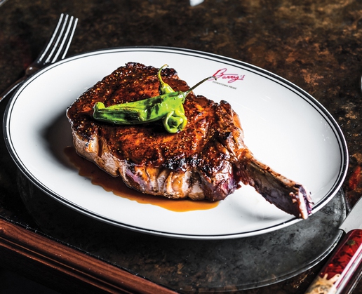 The bone-in ribeye at Barry’s Downtown Prime at Circa Resort & Casino in Las Vegas
