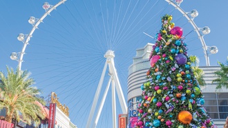 The two Caesars Entertainment properties get festive for the season.