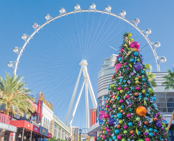 Get in the holiday spirit at Flamingo and Linq Promenade in Las Vegas