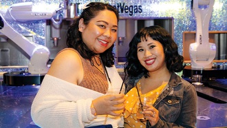 Guests enjoyed a variety of complimentary beverages at several stops along the way.