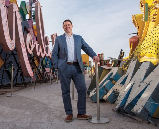 Aaron Berger is manager of the Neon Museum in Las Vegas
