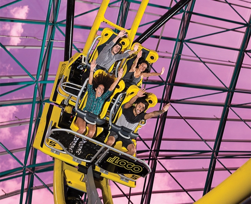 Indoor theme park Adventuredome is the ideal place for a family outing
