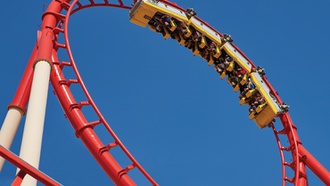 The New York-New York Attraction hits speeds of 67 mph.