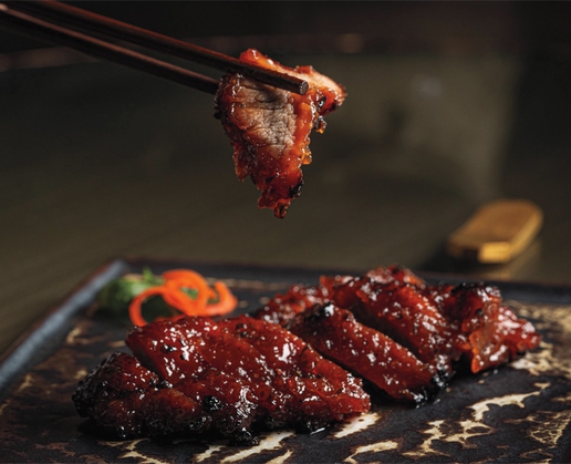 Signature Iberico pluma char siu at Mott 32 at The Palazzo
