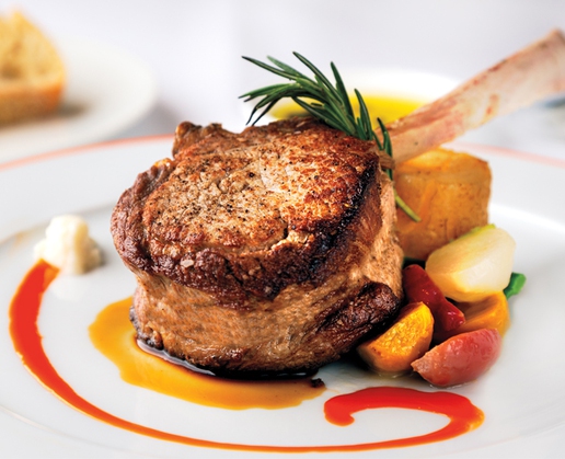 Indulge in French dishes like milk-fed veal chop at Picasso at Bellagio
