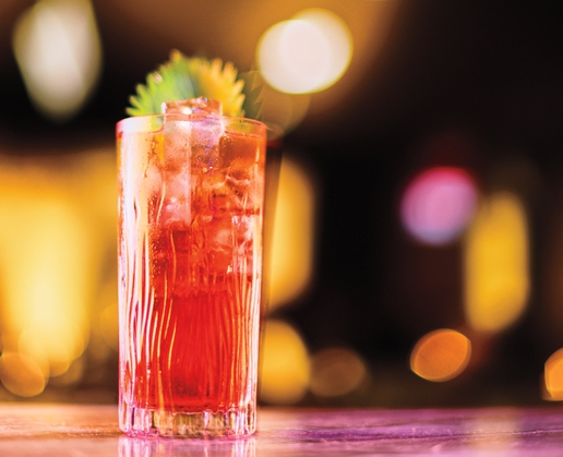 Umeshu Highball cocktail at the brand-new S Bar at Mandalay Bay
