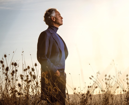 Celebrated tenor Andrea Bocelli performs at MGM Grand Garden Arena in Las Vegas on Feb. 18
