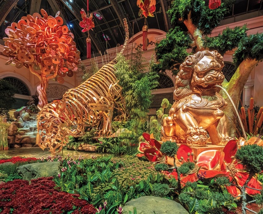 The Bellagio Conservatory & Botanical Gardens in Las Vegas celebrates Lunar Year with ‘Eye of the Tiger’
