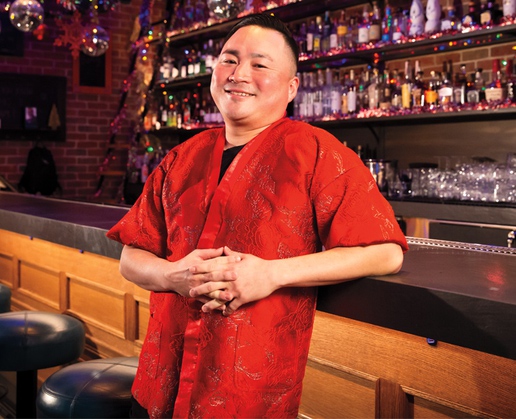 Rylen Komeiji is a bartender at Here Kitty Kitty Vice Den at Resorts World Las Vegas
