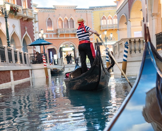 Attractions don’t get much more romantic in Las Vegas than the gondola rides at The Venetian
