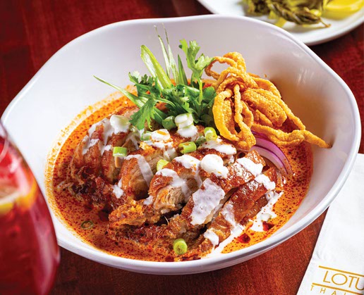 Crispy duck Khao Soi at Lotus of Siam in Las Vegas
