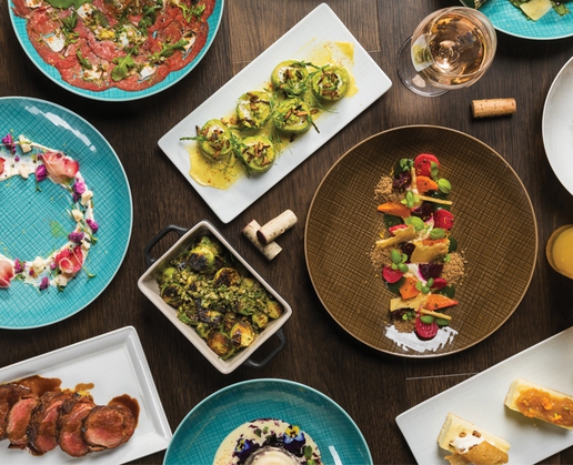 Aureole at Mandalay Bay in Las Vegas offers a mind-boggling array of both dishes and wine varieties
