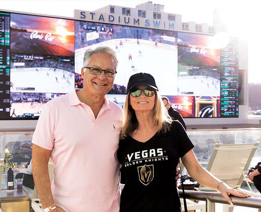 ELITE members enjoy a Vegas Golden Knights game at Stadium Swim at Circa Resort & Casino on March 8, 2022