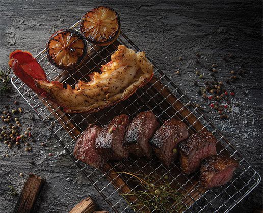 The surf & turf at One Steakhouse at Virgin Hotels Las Vegas is a true menu highlight