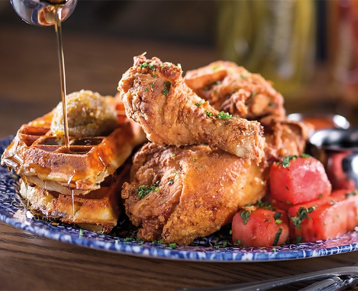 Chicken and waffles at Yardbird in Las Vegas
