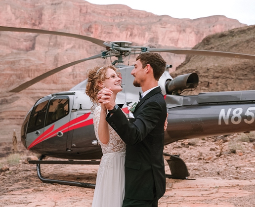 Maverick Helicopters in Las Vegas offers a wide variety of wedding packages