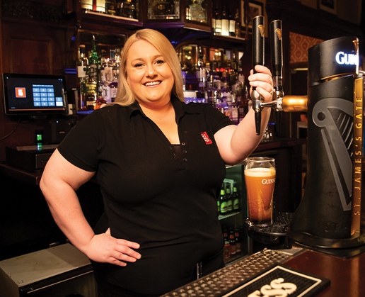 Susan HIllen is the lead bartender at Ri Ra Irish Pub at The Shoppes at Mandalay Place in Las Vegas