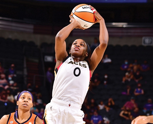 Jackie Young and the rest of the Las Vegas Aces begin their season this month, with their home opener being played at Michelob Ultra Arena at Mandalay Bay on May 8