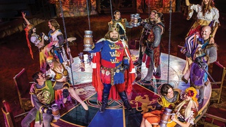 Cheer for your favorite knight and chow down at the same time.