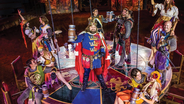 Cheer for your favorite knight and chow down at the same time.