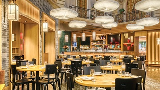 His signature fusion dishes, sushi and sashimi fill the menu.