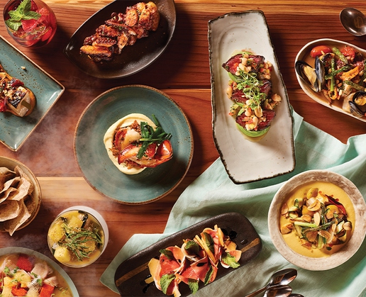 A variety of small-plate treats at Julian Serrano Tapas at Aria in Las Vegas